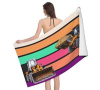 Powerful Construction Wheel Loader Asciugamano Da Bagno Leggero Telo Bagno Morbido Asciugamani Per Yoga Palestra Campeggio 80X130Cm