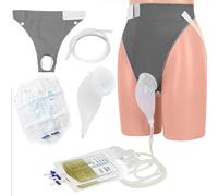 Powerful Set di sacchetti per urina da uomo, riutilizzabili, con 2 sacchetti per catetere urina, orinatoio indossabile per una comoda raccolta delle urine e prevenzione dell'incontinenza urinaria