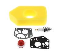 Powerful Tools Air Filter 698369 4216 con guarnizione a membrana per carburatore 495770 pompa primer candela di accensione per motore Briggs & Stratton 3 - 4,5 HP Classic Sprint Quattro