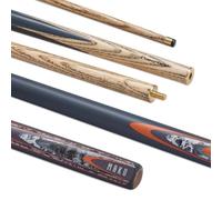 POWERGLIDE Bastone per Stecca da Snooker Carom | MAKO | Albero in Frassino con Decalcomania in Legno Duro | Giunto in Ottone | Dimensioni Standard 144,8 cm | Punta 10 mm