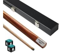 PowerGlide Set da 2 Pezzi per Stecca da Biliardo o Biliardo, Bersaglio, Stecca in Legno di Frassino, Custodia Rigida e Gesso Verde, Giunto in Ottone, Misura 144,8 cm, Punta 9,5 mm