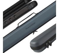 PowerGlide Svartur - Custodia per stecca da biliardo o biliardo, design moderno in EVA Soft Touch, manico e tracolla, interno in schiuma protettiva, tasche per accessori, per stecche da 2 pezzi 50/50,