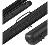 PowerGlide Svartur - Custodia per stecca da biliardo o biliardo, design moderno in EVA Soft Touch, manico e tracolla, interno in schiuma protettiva, tasche per accessori, per stecche da 2 pezzi 50/50