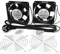 powergreen RAC-00003-ST - Doppia Ventola da 12 cm per Armadio Rack