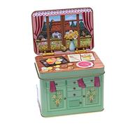 POWERHAUS24 Scatola in latta retrò da cucina con pasticcini pasquali, regalo per Pasqua, conservazione, decorazione, giocattolo, per alimenti, ca. 14 cm x 10,5 cm, 2 ricette incluse