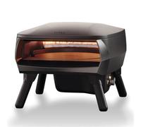 POWERHAUS24 WITT Etna Piccolo - Forno Rotante per pizza italiana o torta fiamma, pietra rotante, colore: nero, design compatto, alloggiamento in alluminio, 1 bruciatore a gas a forma di C