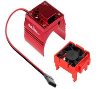 Powerhobby - Ventola di raffreddamento per Traxxas Velineon VXl-3 ESC + 540/550 ventola del motore del dissipatore di calore, colore: rosso