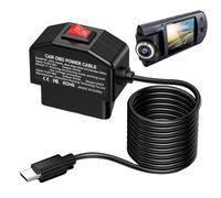 Powering Cable for Dash Camera, 137.8 inch Versatile Hardwire Charger, extra lungo 350 cm Flexible Strong Compact Space Saving Cam Cord for Car Accessories, Black