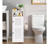 powerking 3 livelli armadio da bagno, organizzatore indipendente con porte, armadio da pavimento impermeabile bianco per camera da letto, WC, soggiorno, cucina, balcone, ufficio