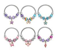 powerking Braccialetto per Bambini, 6 Set Braccialetti di Gioielli per Bambine Pandora Set per Dress Up Fingi per Giocare a Birthday Party Favour