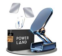 powerland Supporto Cellulare Auto Magnetico【Porta Telefono Magnetico Pieghevole】 Universale 360° con base pieghevole Porta Cellulare Auto Magnetico Compatibile con iPhone Tutti gli Smartphone