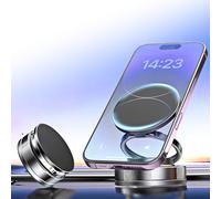 POWERLAND Ventosa Aspirazione Porta Telefono Auto Magnetico, Vacuum Magnetic Phone Stand Universal, 360 ° Rotabile Pieghevole Car Phone Mount con per Auto/scrivania/Qualsiasi Superficie Liscia