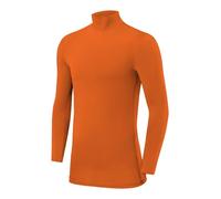 PowerLayer Maglia da Bambino a Manica Lunga Collo Alto a Compressione- Arancia, 12-14 Anni