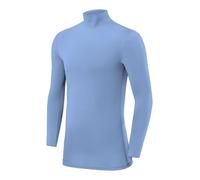 PowerLayer Maglia da Bambino a Manica Lunga Collo Alto a Compressione- Azzurro, 12-14 Anni