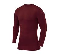 PowerLayer Maglia da Bambino a Manica Lunga Girocollo a Compressione - Cabernet,