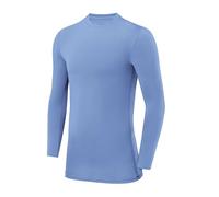 PowerLayer Maglia da Uomo e Bambino a Manica Lunga Girocollo a Compressione - Azzurro, 12-14 Anni