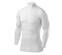 PowerLayer - Maglia termica a compressione, girocollo, a maniche lunghe, da uomo o ragazzo, Ragazzo bambini Uomo unisex, bianco