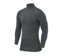 PowerLayer Maglia Termica Bambino a Manica Lunga - Maglia Compressione Uomo per Calcio e Sport - Strato Base a Maniche Lunghe - per Allenamento Corsa e Ciclismo - Verde Scuro, 12-14 Anni