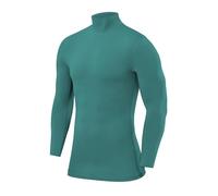 PowerLayer Maglia Termica Uomo a Manica Lunga - Maglia Compressione Uomo per Calcio e Sport - Strato Base a Maniche Lunghe - per Allenamento Corsa e Ciclismo - Cadmium Green, XL