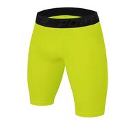 PowerLayer Under Gear da Uomo e Bambino Compresso Base Layer Pantaloncino Termico - Verde Acceso, M