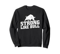 Powerlifting Bodybuilder Esercizio di Allenamento Forte Come Un Toro Felpa