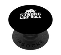 Powerlifting Bodybuilder Esercizio di allenamento forte come un toro PopSockets PopGrip Adesivo