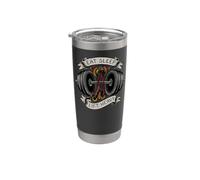 Powerlifting Eat Sleep Lift Heavy Gym Workout Bicchiere termico in acciaio inox doppia parete