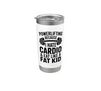 Powerlifting Perché odio Cardio Divertente Palestra Bicchiere termico in acciaio inox doppia parete