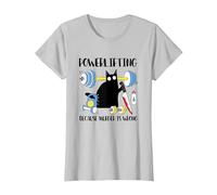 Powerlifting perché omicidio è Sbagliato Divertente Coltello Nero Maglietta, Donna, Argento, L