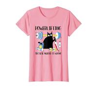 Powerlifting perché omicidio è Sbagliato Divertente Coltello Nero Maglietta, Donna, Rosa, L