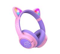 POWERLOCUS Bobo Cat Ears - Bluetooth 5.3, microfono integrato, controlli integrati CUFFIE WIRELESS, Rosa, Viola