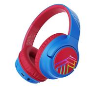 PowerLocus Bobo Cuffie Bluetooth per bambini, cuffie Over Ear con limitazione del volume 74/85/94 dB, luci a LED, senza fili e cavo Aux, cuffie pieghevoli con microfono per cellulare/tablet/viaggi