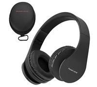 PowerLocus Cuffie Bluetooth Senza Fili - Over-Ear Cuffie Stereo Pieghevoli Auricolari, Wireless Cuffie Riduzione del Rumore con Microfono per iPhone, Samsung, LG, iPad, PC, iPod - Nero