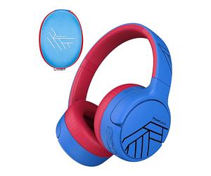 POWERLOCUS Tiger - 5.4, Cancellazione attiva del rumore, Microfono integrato CUFFIE BLUETOOTH, Blu, Rosso