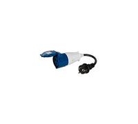 Powermaster 326917 Adattatore spina schuko presa CEE 16 A 240 V, 110 V, giallo