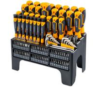 Powermat PM1598 Set Cacciaviti 132 Pezzi Torx Croce Esagono Inbus Supporto
