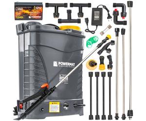 POWERMAT Sprühgerät Drucksprüher Akku Rückensprüher 12V 8Ah 16L