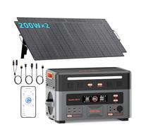 Powermax 3600PE 3600W Centrale Elettrica Portatile Con 2x200W Pannello | 2016Wh Solare Generatore LiFePO4 Batteria Controllo APP Portable Power Station per Campeggio Camper Casa