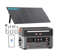 Powermax 3600PE 3600W Centrale Elettrica Portatile Con 400W Pannello | 2016Wh Solare Generatore LiFePO4 Batteria Controllo APP Portable Power Station per Campeggio Camper Casa Stazione Elettrica