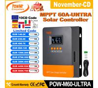 Powermr EU MPPT 60A Regolatore di carica solare 12V 24V 36V 48V Plus Regolatore DSP Funziona per batteria Lifepo4 V Pannello solare