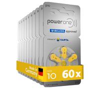 PowerOne Batterie per apparecchi acustici tipo 10 60 pezzi giallo pile