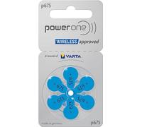Powerone p675 - Batterie per apparecchi acustici, confezione da 6, colore blu