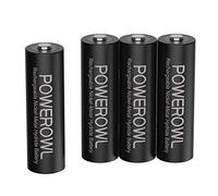 POWEROWL - 4 x Batterie Ricaricabili AA, ad Alta Capacità, 2800 mAh, 1,2V NiMH Pile Ricaricabili AA Pre-caricate