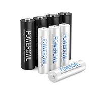POWEROWL 8 Pezzi AA AAA Batterie ricaricabili,4 x AA Batterie ricaricabili 2800mAh e 4 x AAA Batterie ricaricabili 1000mAh,1.2V Ni-MH AA AAA Batterie