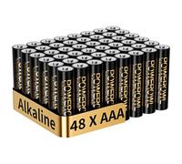 POWEROWL - Batterie AAA Confezione da 48 - Alcaline 1,5 V - Batteria Tripla A ad alta capacità e lunga durata, durata di conservazione di 10 anni