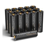 POWEROWL - Batterie Ricaricabili AA, Pro Batterie AA ad alta capacità 2800 mAh, 1,2V NiMH Pile Ricaricabili AA Pre-caricate, Confezione da 16