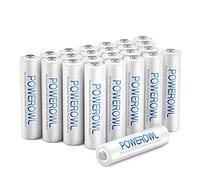 POWEROWL Batterie Ricaricabili AAA Ministilo Capacità Elevata 1000mAh Ni-MH Pile AAA Ricaricabili 1,2V, 1200 Cicli (24 Pezzi)