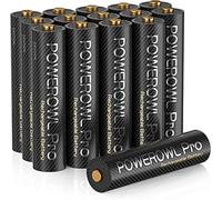 Powerowl - Batterie Ricaricabili AAA Pro, 110mAh Goldtop Ni-MH Bassa autoscarica Pile Ricaricabili AAA Ministilo 1,2V 1200 Cicli (16 Pezzi)
