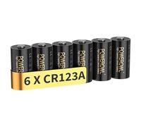 POWEROWL - CR123A Confezione da 6, Batterie al litio CR123A da 3V