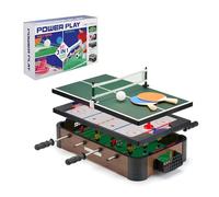 PowerPlay Giochi da tavolo 3 in 1, set da tavolo multi gioco, mini calcio, hockey e ping pong, taglia unica